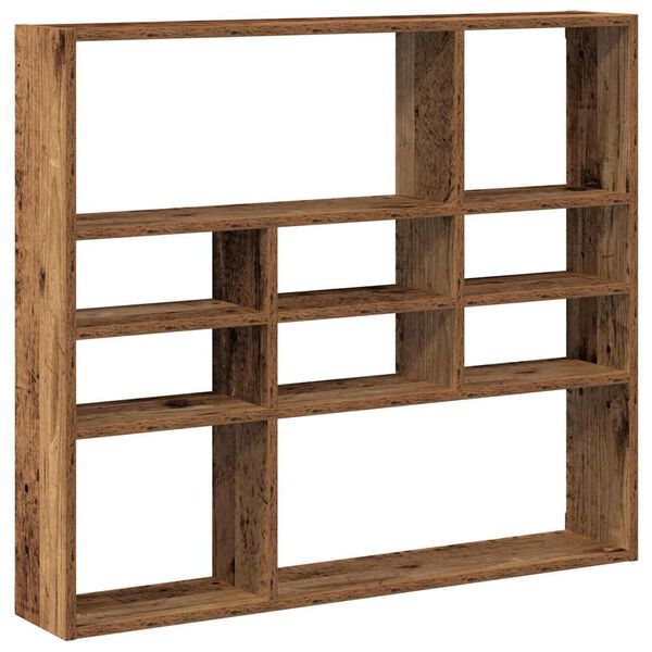 vidaXL Sienas plaukts Old Wood 90x16x78 cm Engineered Wood