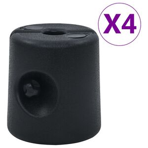 vidaXL dārza nojumes atsvari, 4 gab., PE, melni