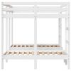 vidaXL trīsstāvu gulta, balta, 140x200/70x140 cm, priedes masīvkoks