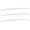 vidaXL Tarpaulīna kron&scaron;teins piekabēm 3 gab. Sudraba 102-155 cm