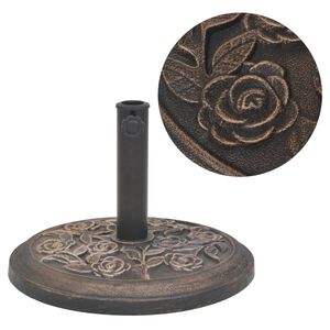 vidaXL saulessarga pamatne, sveķu materiāls, pusapaļa, bronza, 9 kg