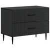 vidaXL Nakts skapītis Melns 62 x 34,5 x 47,5 cm Inženierijas koks