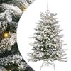 vidaXL Mākslīgā Saliekamā Ziemassvētku Egle Balts 150 cm PE un PVC