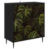 vidaXL Puse ELBURG Melns ozols 69 x 33 x 76 cm Inženierijas koks