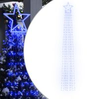 vidaXL Ziemassvētku eglītes gaismiņas, 320 LED, zilas, 375 cm