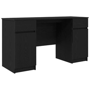 vidaXL Galds Melns ozols Inženierijas koks 140 x 49 x 76 cm