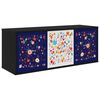 vidaXL Sienā montējams TV skapis MAINZ 102 x 33 x 40 cm Melns ozols