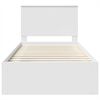 vidaXL Gultas rāmis Balts 100 x 200 cm Ciets priedes koks