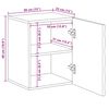 vidaXL Vannas istabas karājamais skapis Balts 38 x 33,5 x 48 cm
