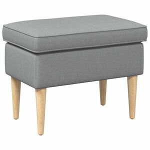 vidaXL Pēdu soliņ&scaron; Gai&scaron;i pelēka 55 x 35 x 41 cm Poliesters