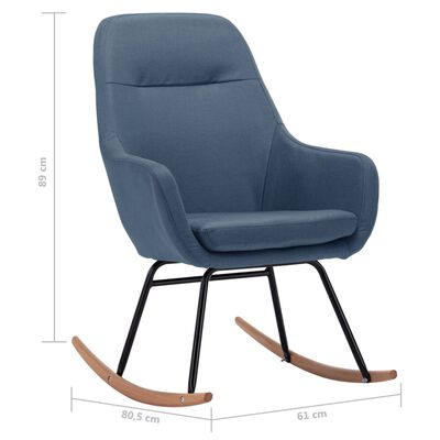 vidaXL šūpuļkrēsls, zils audums