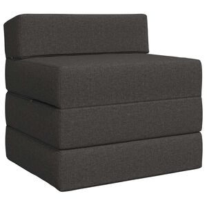 vidaXL Salokāms dīvāngulta Tum&scaron;i pelēka 200 x 70 x 15 cm Audums