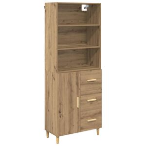 vidaXL Augstais skapītis Artisānā ozols 69,5 x 32,5 x 180 cm