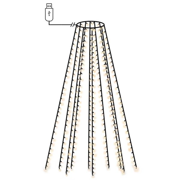 vidaXL Ziemassvētku lampiņas, 150 LED, 150 cm