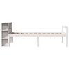 vidaXL gulta ar grāmatu plauktu, bez matrača, 90x200 cm, priedes koks