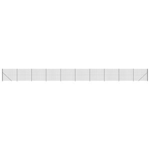 vidaXL stiepļu žogs ar atloku, 1,6x25 m, antracītpelēks