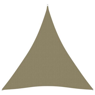 vidaXL saulessargs, 3x4x4 m, trijstūra forma, bēšs oksforda audums