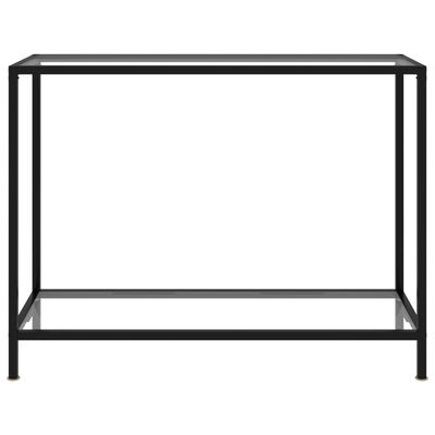 vidaXL konsoles galdiņš, 100x35x75 cm, rūdīts stikls, caurspīdīgs