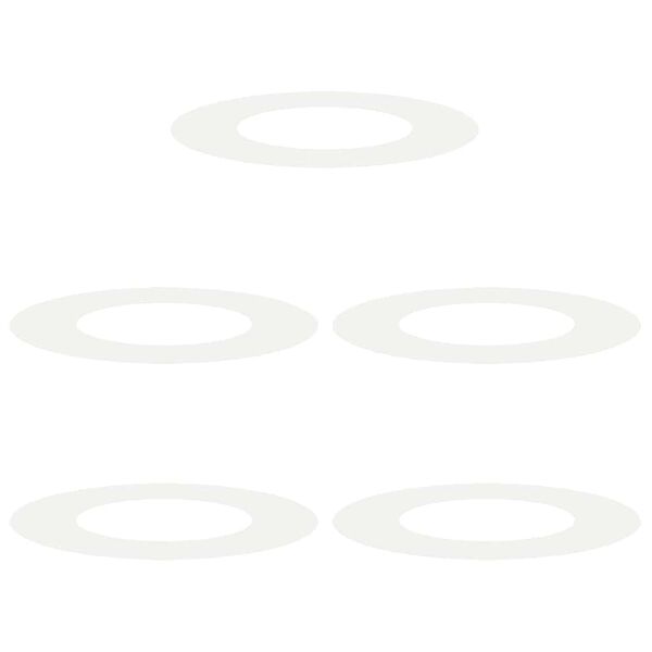 vidaXL piemērots plakaniem koka gredzeniem 5 pcs Balts &Oslash;40 / 70 cm