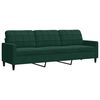 vidaXL divdaļīgs dīvānu komplekts ar spilveniem, tum&scaron;i zaļ&scaron; samts