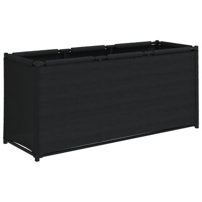 vidaXL uzglabāšanas kaste, melna, 105x34,5x45 cm, audums