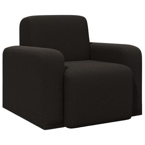 vidaXL Atpūtas krēsls Melns Boucl&eacute;