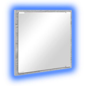 vidaXL LED vannas spogulis Pelēks Sonoma 40 x 37 x 8.5 cm