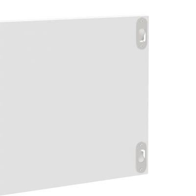 vidaXL sienas plaukti, 2 gab., 80x11,5x18 cm, balti, skaidu plāksne