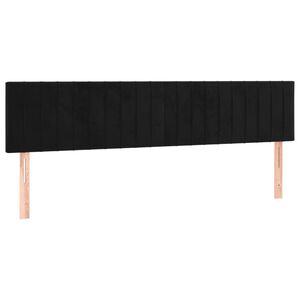 vidaXL gultas galvgaļi, melns, 180x5x78/88 cm, samts