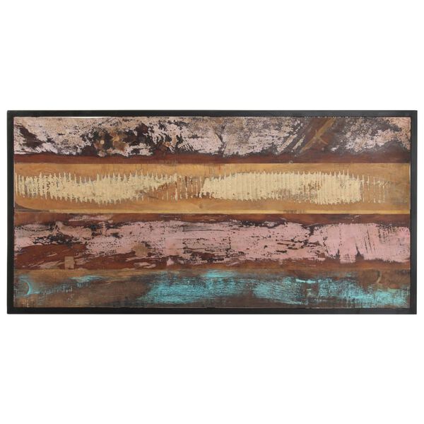 vidaXL virtuves galds, 120 cm, pārstrādāts masīvkoks