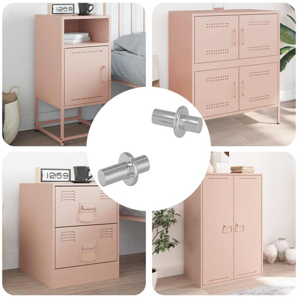 vidaXL Plauktu stiprinājums 2 pcs Sudraba 8,6 x 8,6 x 14,6 mm Tērauds