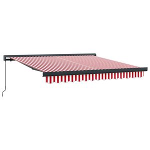 vidaXL Nolokāms markīze Sarkana un balta 300 x 250 cm