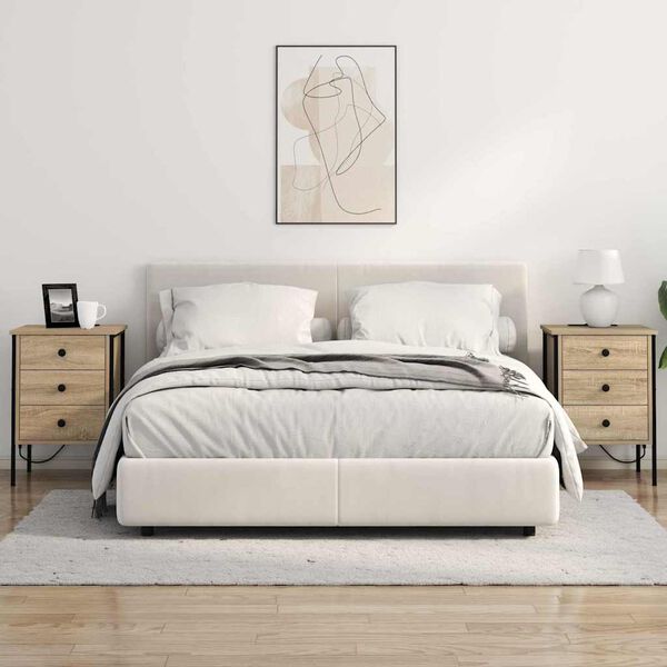 vidaXL Nakts skapītis Sonoma ozols 42 x 41 x 61 cm Inženierijas koks