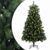 vidaXL Mākslīgā Saliekamā Ziemassvētku Egle 150 cm 150 LED Silti balts