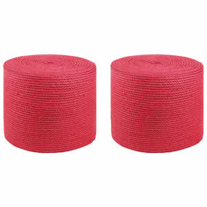 vidaXL Jutu Virve 2 pcs Sarkana 100% Tossa jūtu