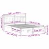 vidaXL Gultas rāmis Balts 140 x 190 cm Ciets priedes koks