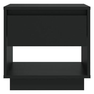 vidaXL naktsskapītis, 45x34x44 cm, melns, skaidu plāksne