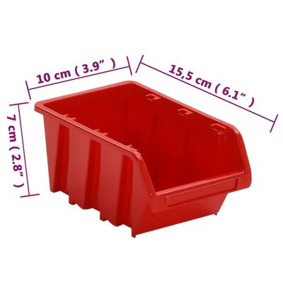 vidaXL instrumentu plaukts, melns ar sarkanu, 35 daļas, 77x39 cm