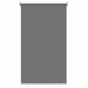 vidaXL Āra rullo aizkars 90% UV aizsardzība Gai&scaron;i pelēka 80 x 140 cm