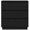 vidaXL Nakts skapītis ar atvilktni Melns ozolkoks 71 x 34,5 x 75 cm