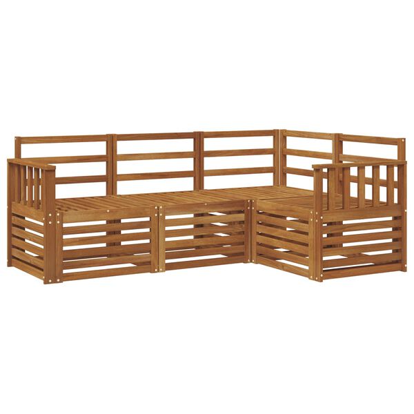 vidaXL Dīvāna komplekti 4 pcs Dabiska Cietā akācijas koks