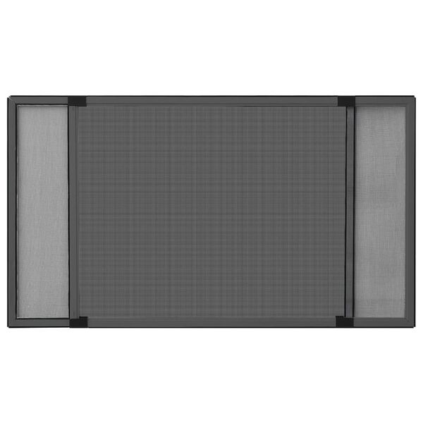 vidaXL pagarināms kukaiņu siets logam, pelēks, (100-193)x75 cm