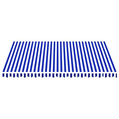 vidaXL nojumes maiņas jumts, zils ar baltu, 4,5x3,5 m
