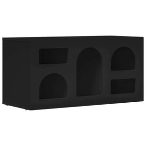 vidaXL Televizora skapī&scaron;a ELST 80 x 35 x 40 cm Melna Inženierijas koks