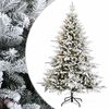 vidaXL Mākslīgā Saliekamā Ziemassvētku Egle 150 cm 150 LED Silti balts