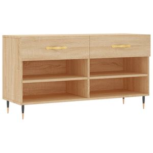 vidaXL apavu skapītis, ozolkoka krāsa, 102x35x55 cm, inženierijas koks
