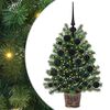 vidaXL Mākslīgā Ziemassvētku eglīte su 150 LED Zaļa 75 cm PE un PVC
