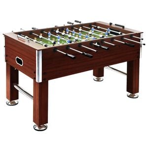 vidaXL galda futbols, 140x74,5x87,5 cm, 60 kg, tērauds, brūns