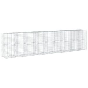 vidaXL gabiona grozs ar vāku, 850x100x200 cm, cinkota dzelzs