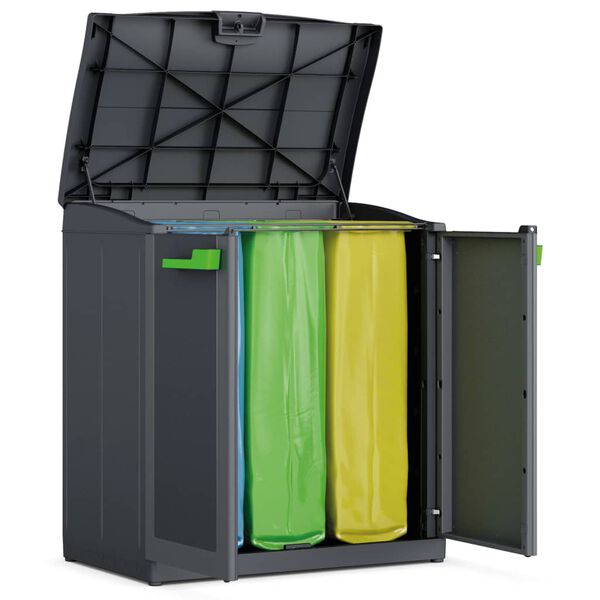 Keter škirošanas skapis Moby Compact Recycling System, pelēks, 100 cm